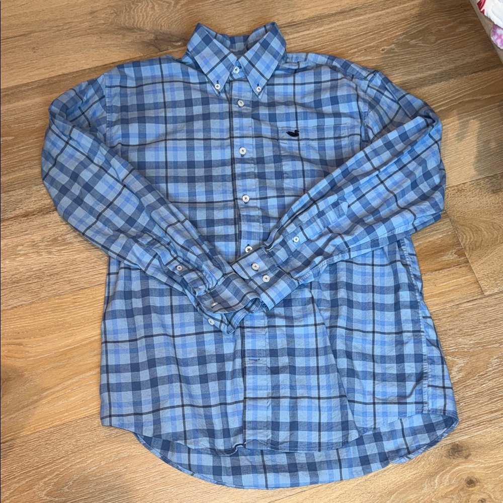 Blue Plaid Men's Shirt